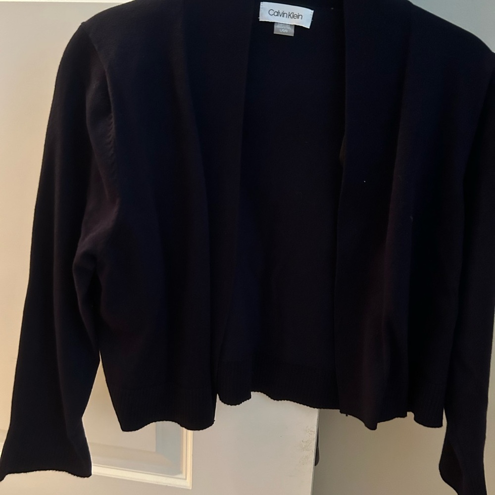 Calvin Klein Cropped Shrug Sz L NWT